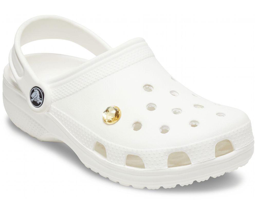 Crocs Sparkly Jibbitz Dame Guld | 482-CUJQMV