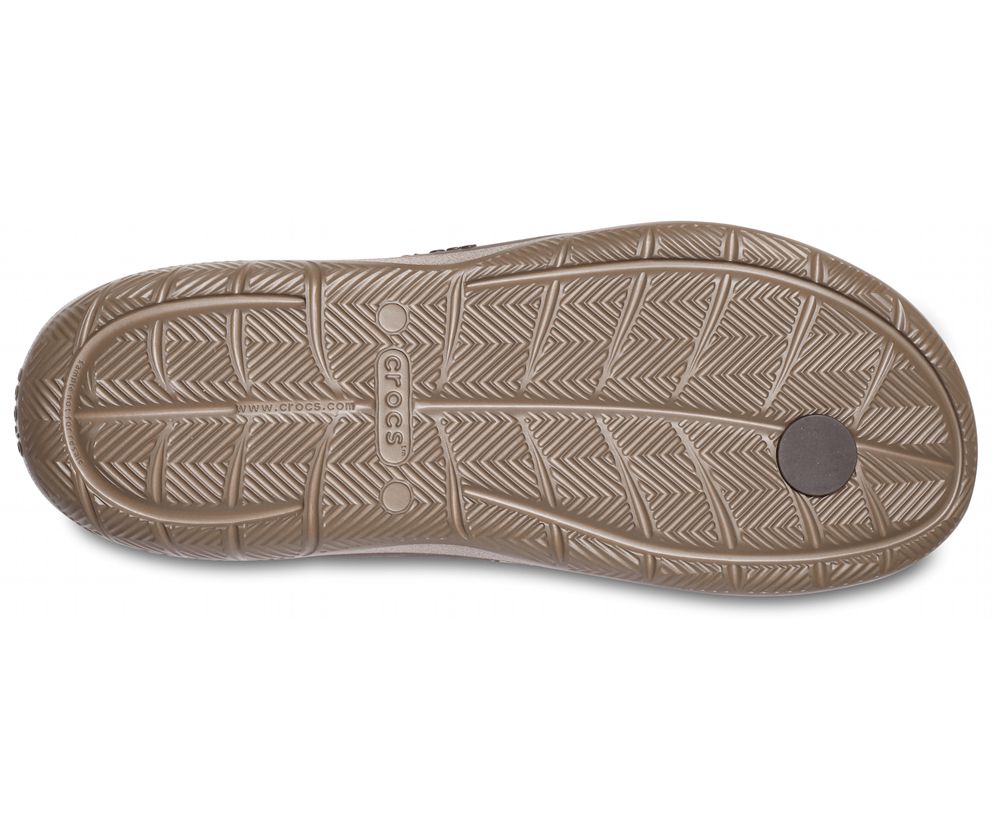 Crocs Swiftwater™ Wave Flip Sandaler Herre Brune | 483-HVURDB