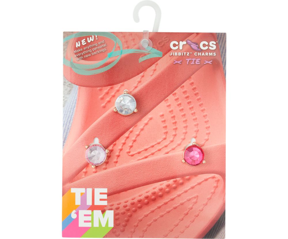 Crocs Tie Elevated Gem 3 Pack Jibbitz Dame Flerfarvede | 426-RFIWHD