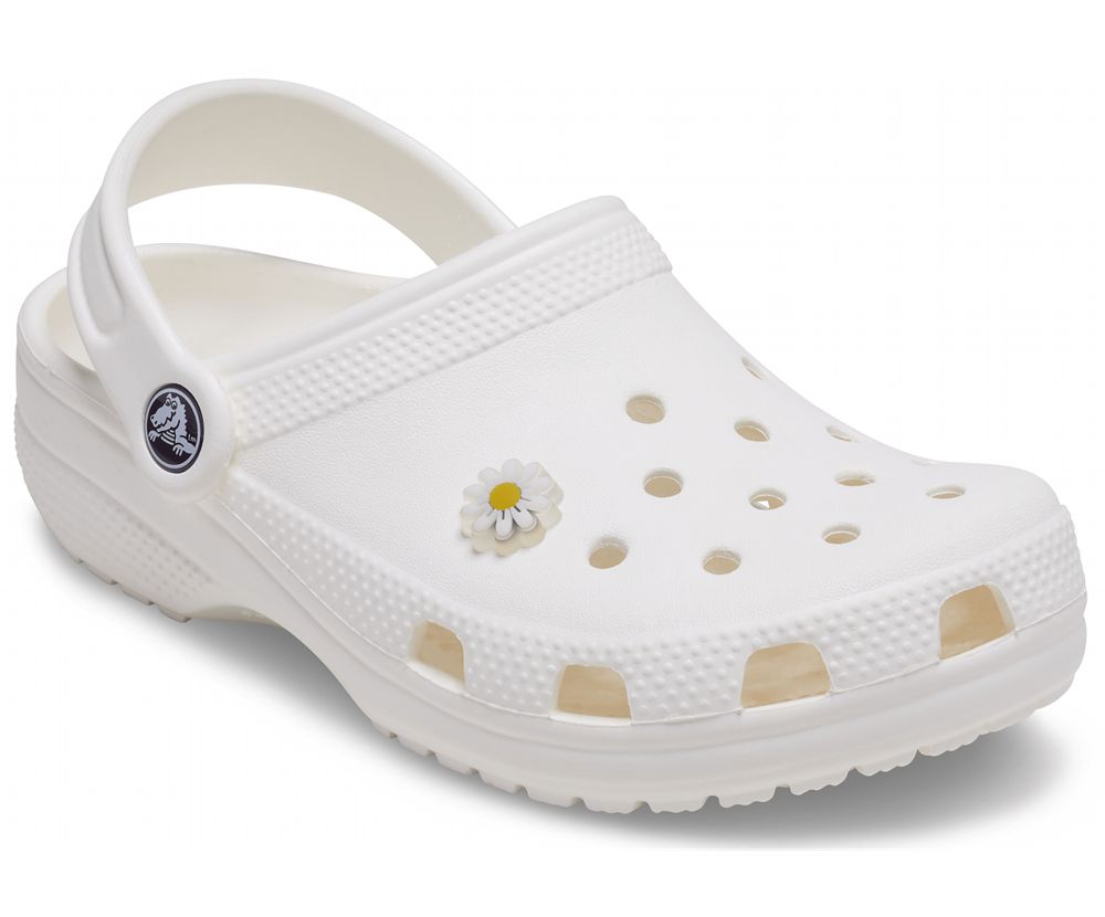 Crocs Translucent Daisy Jibbitz Dame Hvide | 245-NBWEFD