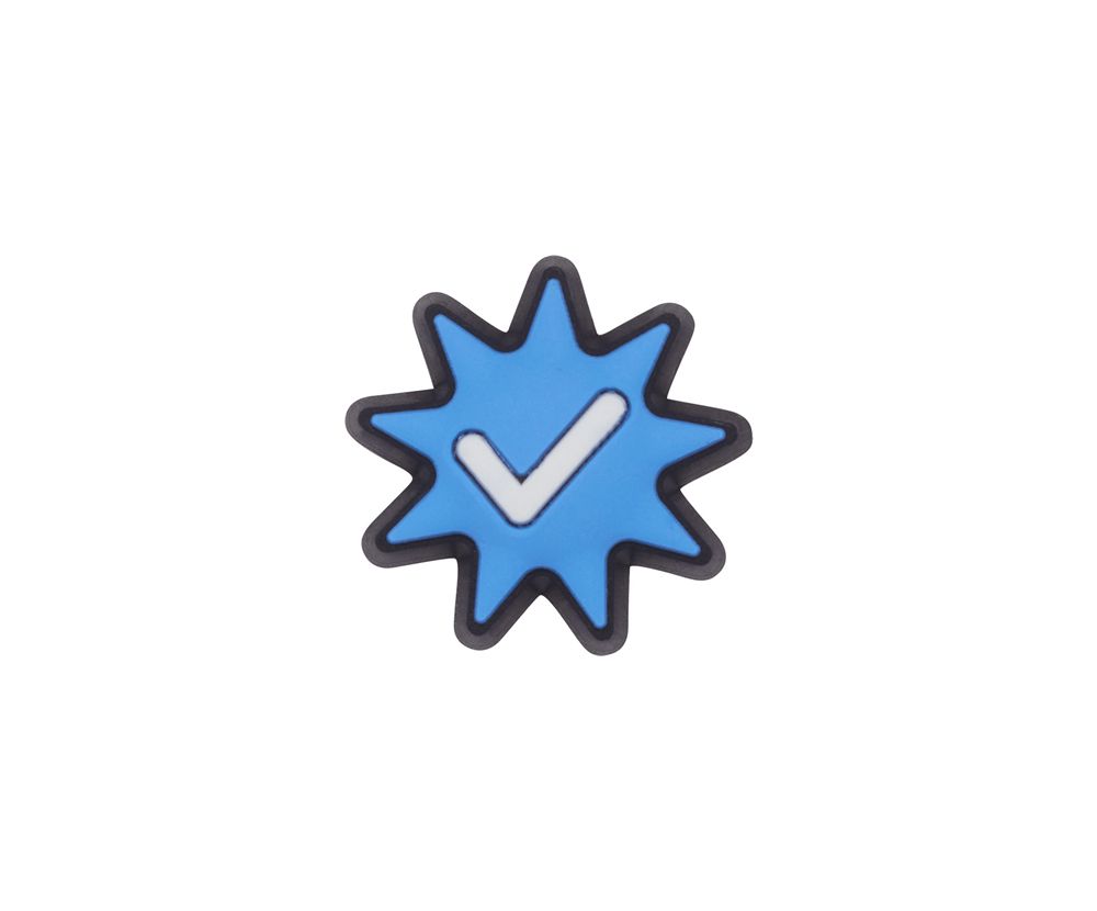 Crocs Verified Checkmark Jibbitz Dame Blå | 583-FTUDHQ