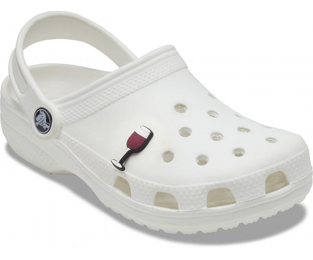 Crocs Wine Glass Jibbitz Dame Rød | 341-IKJQRD